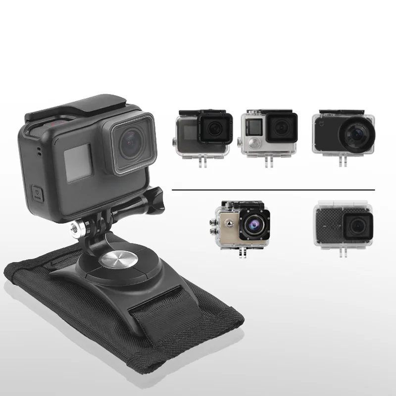 

360 Degrees Shoulder Strap Backpack Stand Mount Bracket Sessions Action For Xiaomi Yi/Hero7 / 6/5/4/SJ4000 For Gopro Camera