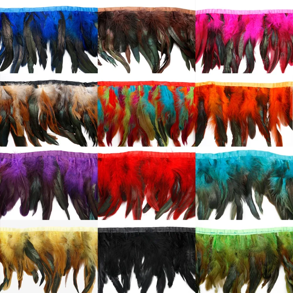 10-15cm(4-6&quot) Mix Color Natural Rooster feathers 1M/10M Packgae For Christmas wedding decoration Pheasant Chicken feather | Дом и сад