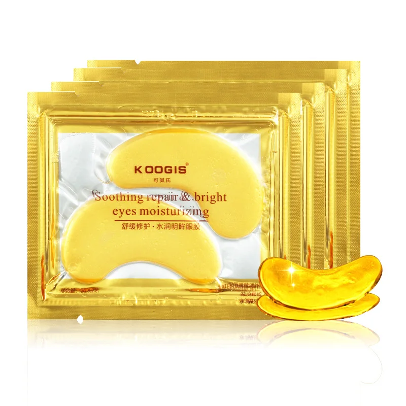 Золотая кристальная коллагеновая маска под глаза 10 пар/лот для глаз уменьшает