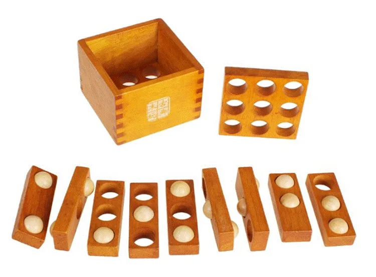 wooden puzzles cube box for kids 750-10