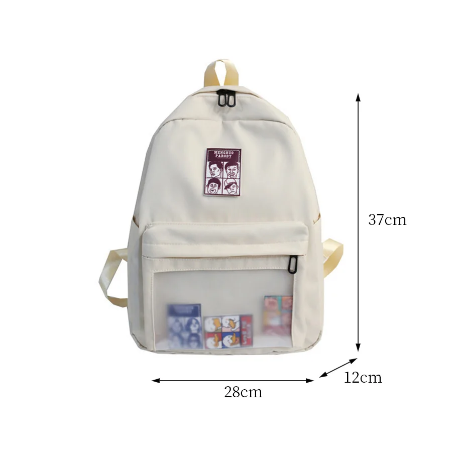 Прозрачные Нейлоновые женские рюкзаки, милые Мультяшные женские рюкзаки Ita, школьные сумки для студентов, рюкзаки для девочек-подростков, рюкзаки для путешествий