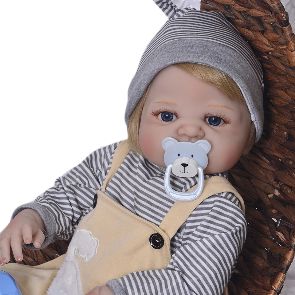 Кукла новорождённого куклы 23 "57 см полный силиконовый винил reborn baby dolls alive bebes reborn menino bonecas игровой дом игрушки подарок на день рождения