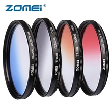 

ZOMEI Graduated Colour Filter Camera Lens Set Grey/Blue/Red/Orange Gradient Neutral Density Color Filter Camera Kit Accessories