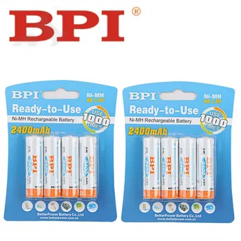 

8pcs 100% genuine original BPI 2400mAh NiMH AA rechargeable batteries, high-quality toys, cameras, flashlights and battery