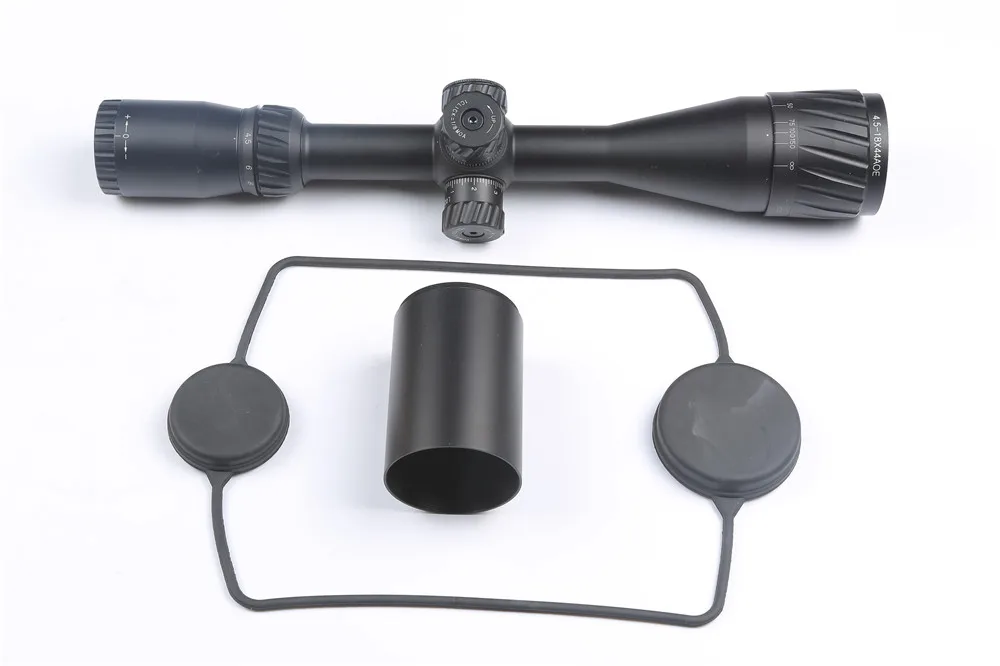 

Tactical Hunting 4.5-18x44 AOE Rifle Scope Optical Sight Red Green Blue Dot Illuminated Cross Reticle For Hunting Airsoft Airgun