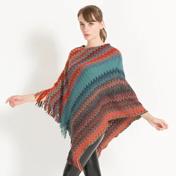 

New Winter Scarf Fashion Cashmere-like Women Poncho Luxury Plaid Scarves Triangle Bandage Bufanda Manteau Femme Hiver