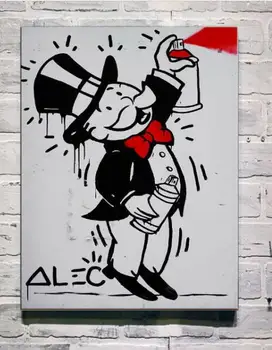 

poppular's and Mike's wall street art on canvas POP ART oil painting on canvas for wall painting x-249