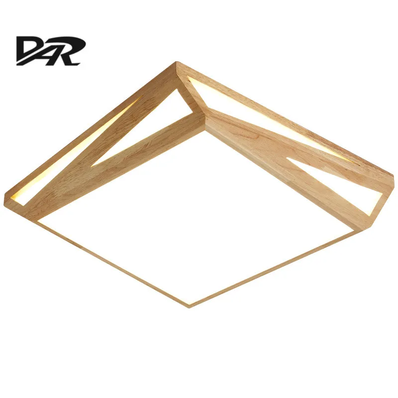 

DAR Wooden Led Ceiling Lighting Fixtures For Living Room Bedroom Art Deco Chandeliers Ceiling Modern Ceiling Lamp Ac 110V 220V