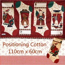 110 см x 60 см тонкий хлопок Санта-Клаус Милу Пряничный Снеговик Рождественский чулок кукла на Дерево Руководство DIY ткань расположение ткань