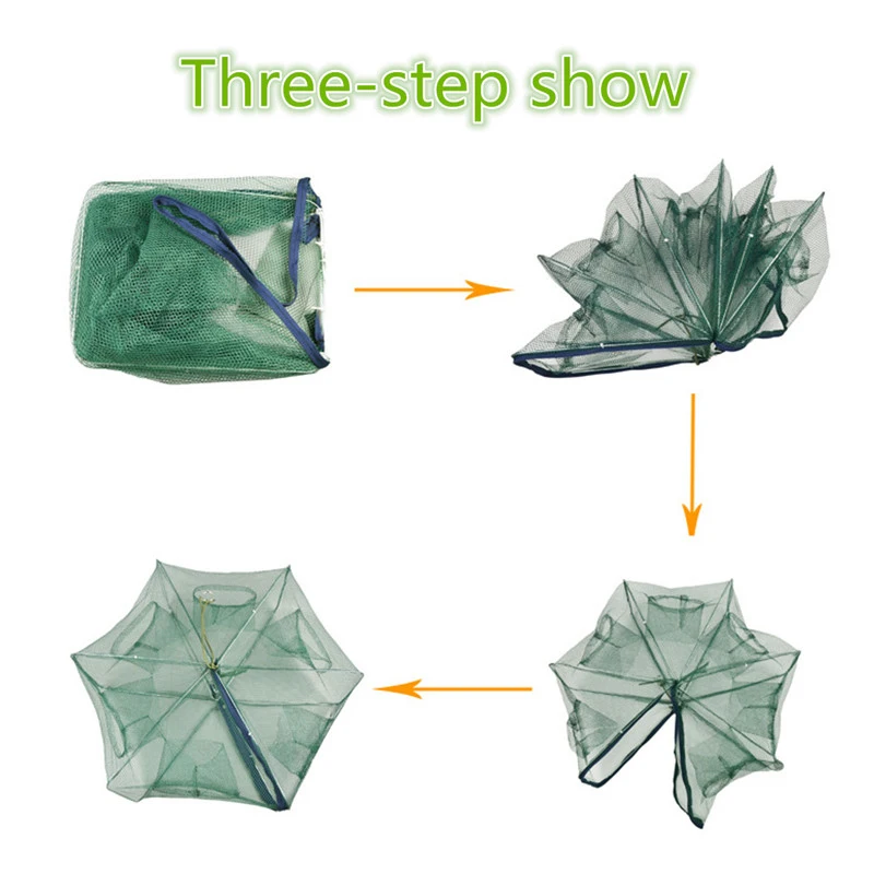 Складной Рыболовные сети Краб Ловушка ролях Dip клетка Рыбалка живца гольян Раки Креветки 6 импорт высокое качество нейлон горшок Сетки для автомобиля