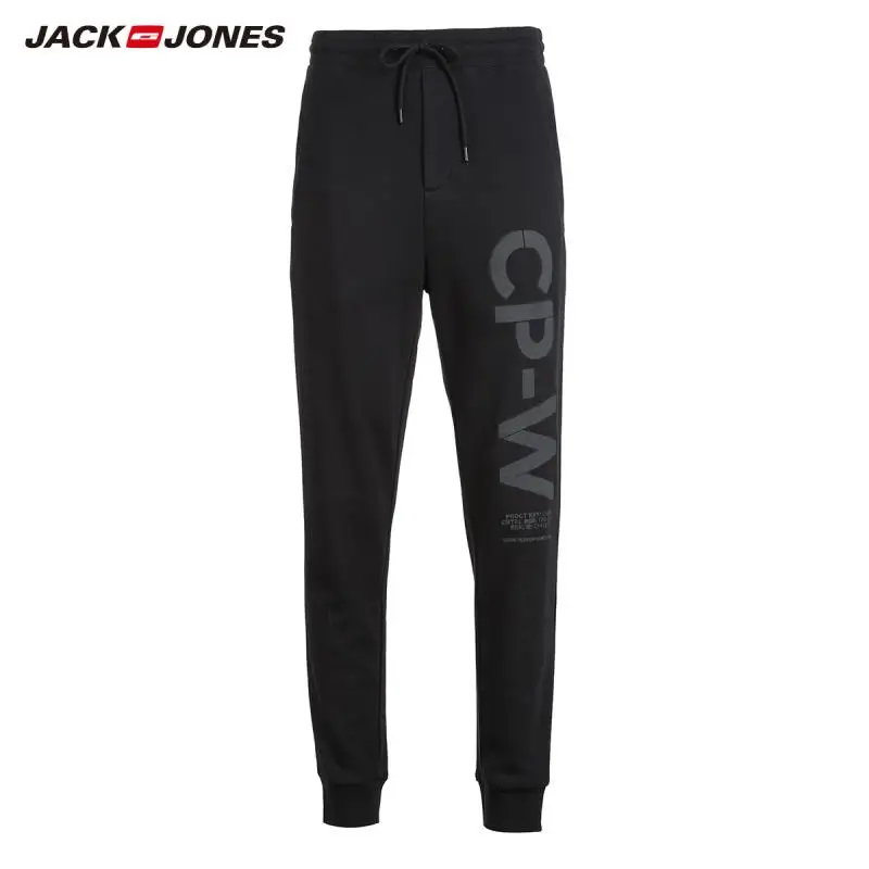 JackJones, мужские хлопковые штаны для отдыха с буквенным принтом, спортивные штаны для бега, мужские спортивные штаны, 218314575