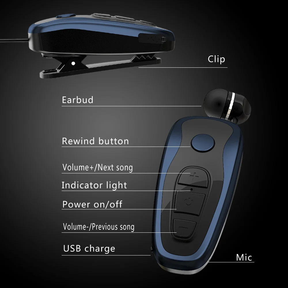 Elitooop 2018 Q7 Bluetooth 4 1 Беспроводная телескопическая Вибрация голосового сигнала