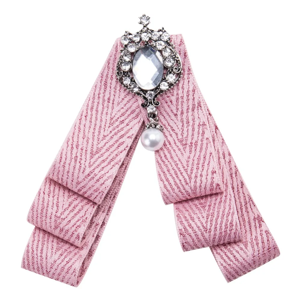Buy meidi Necktie Bow Brooch Pins Rhinestone Tussores