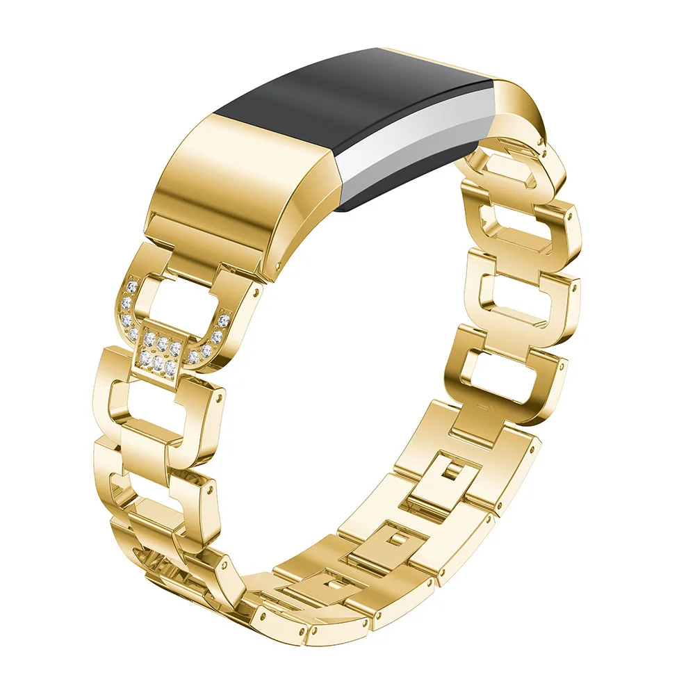 Prumium металла сталь ремешок Группа для Fitbit Charge 2 Браслет для Fitbit Charge2 Замена нержавеющая с инструментом