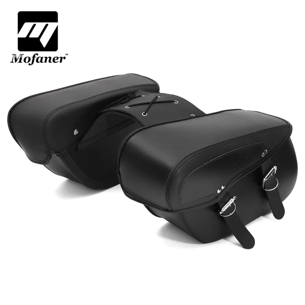 

Mofaner Universal PU Leather Motorcycle Saddle Bags Rider Motorbike Panniers Luggage