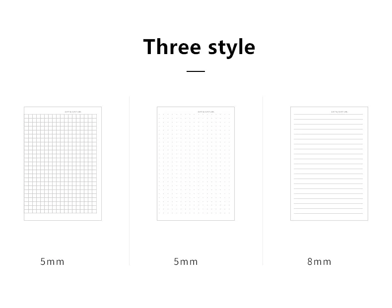 Точечный блокнот пули планировщик Журнал Повязки пустая сетка ежедневный Организатор расписание Короткие линии школьные Канцтовары, студенческие