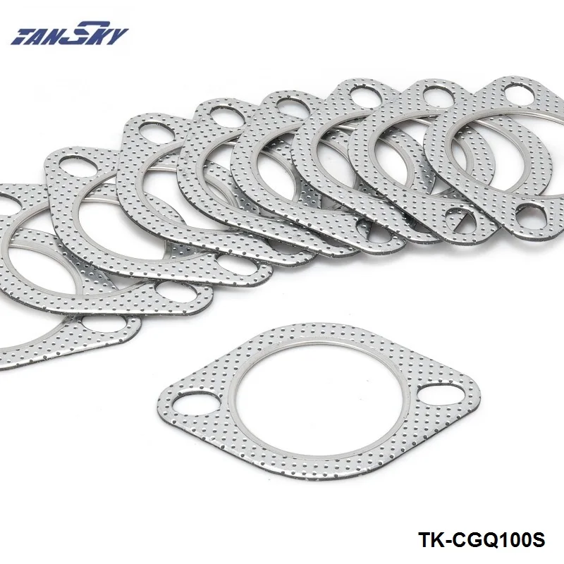 

10PCS/LOT Turbo Exhaust Decat Gasket 2 Bolt Hole Gasket 2.5" - 64 mm For Subaru Impreza WRX STi TK-CGQ100S