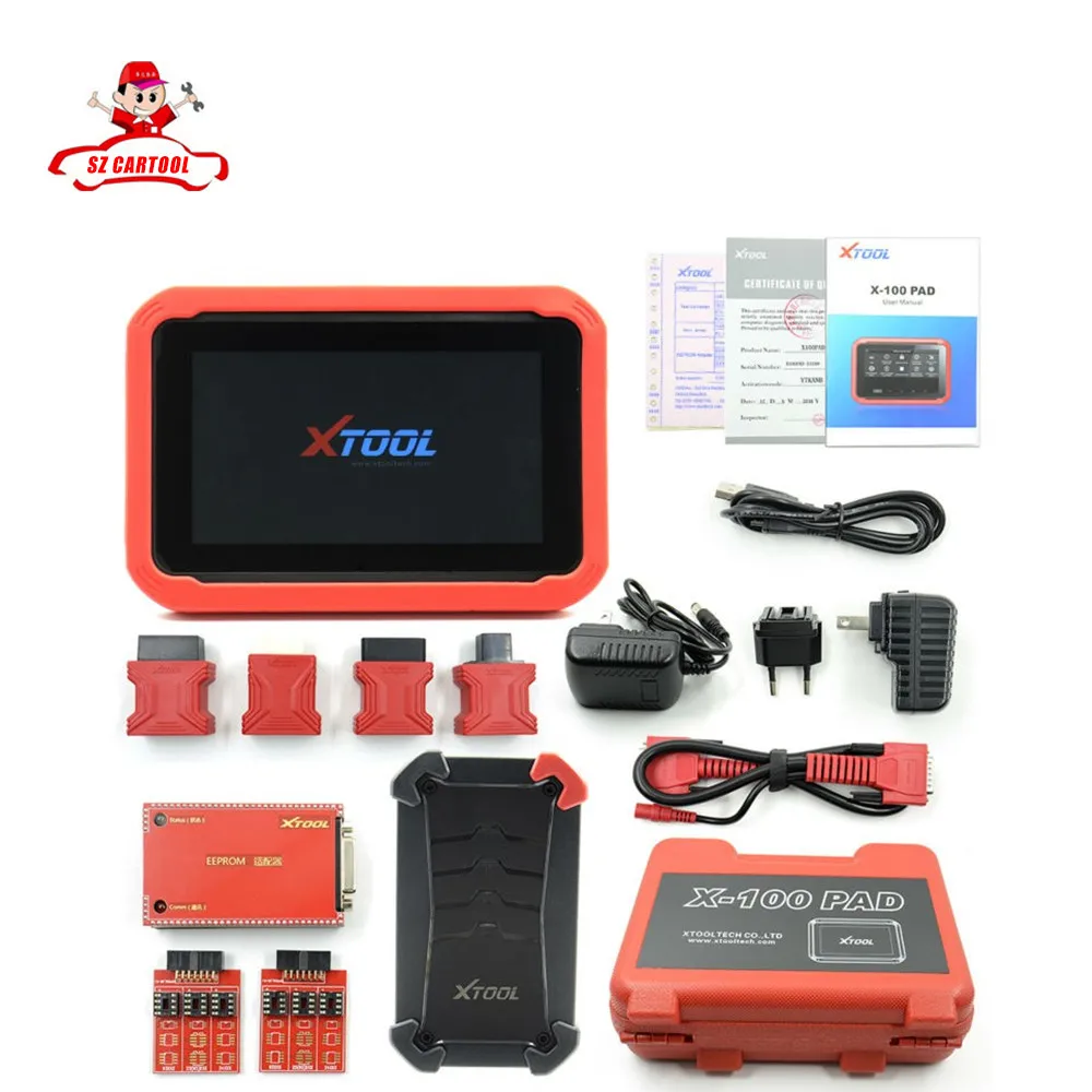 

Original XTOOL X-100 PAD Tablet Key Programmer with EEPROM Adapter Support Special Functions X100 PAD Tablet