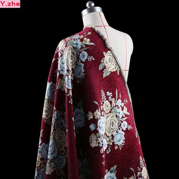 

140*100cm1pc High-grade Brocade Fabric French Imported Velvet Jacquard Brocade Fabric Sewing Material Diy Women Suit Clothing