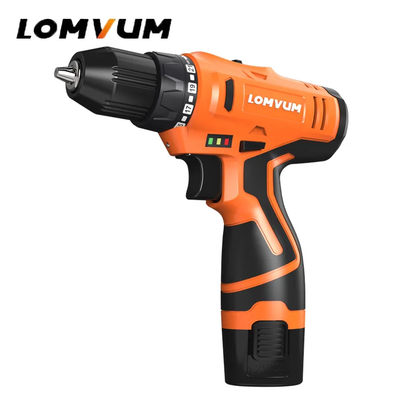 LOMVUM новая 12 В односкоростная электрическая дрель с аксессуарами