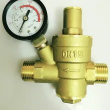 1/2 DN15 наружная резьба латунь регулятор давления воды с манометром, клапан, сохраняющий давление, нажмите, снижение давления воды клапан