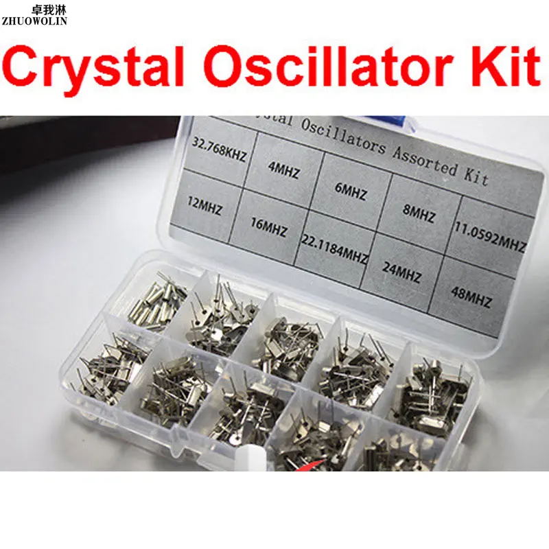 Buy 200PC/LOT Crystal Oscillator Assorted Kit Assortment Set, 32.768KHz 48MHz