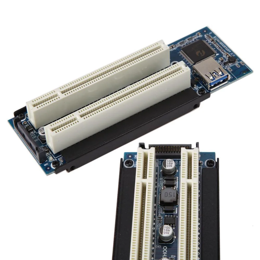 Плата расширения адаптера PCI E Express X1 на двойной Riser с кабелем USB 3 0 1 м для Windows