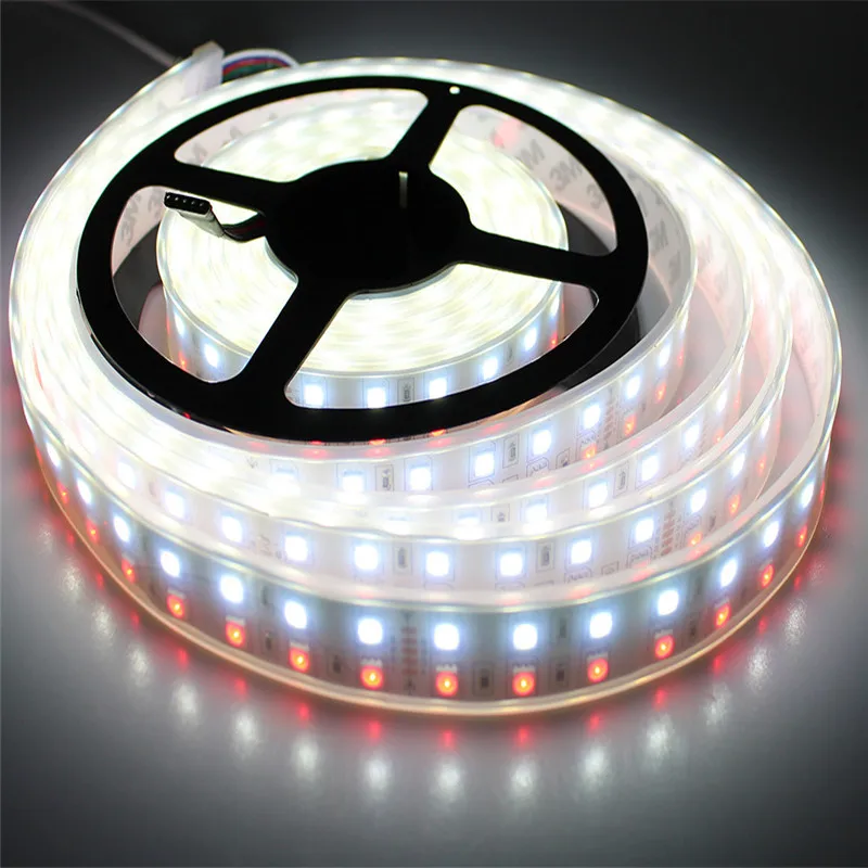 

5M LED Strip 600 LEDs Waterproof DC24V 5050 RGBW/RGBWW Led flexible safe strip led outdoor decor fairy light for Garden Indoor