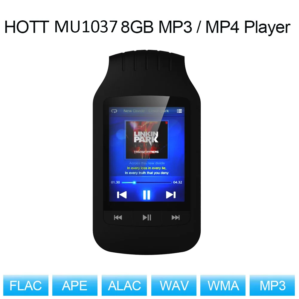 Спортивный mp3-плеер, мини-клип, Bluetooth, 8 ГБ, HD, MP3, музыкальный плеер, поддержка шагомера, FM радио, запись, слот для sd-карты, 1,8 дюймов, 1037