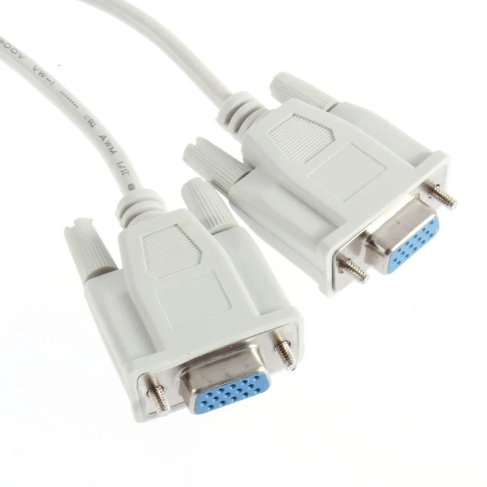 

1 Male VGA to 2 Female VGA Splitter Cable 2 Way VGA SVGA Monitor Dual Video Graphic LCD TFT Y Splitter Cable Connector HDDB15