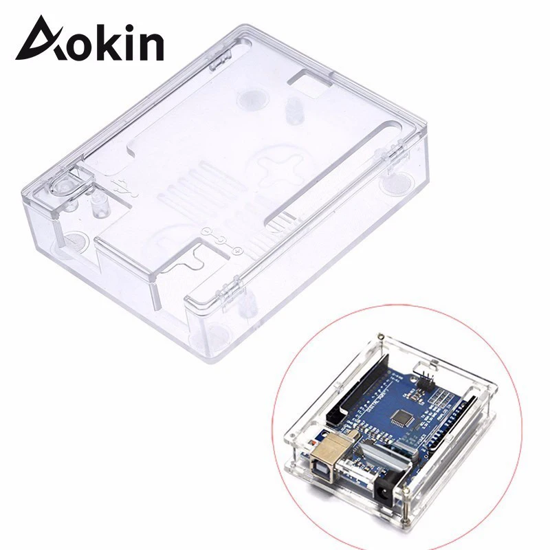 

Aokin For Arduino Uno R3 Case Enclosure Transparent Acrylic Box Case Shell For Arduino Uno R3