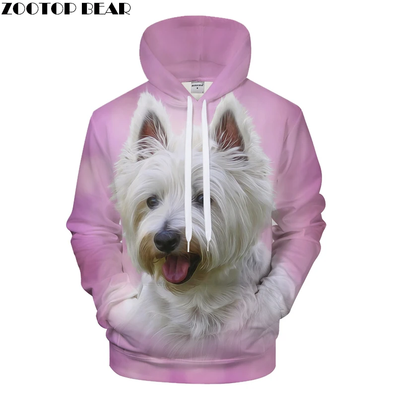 Pinking D o g 3D уличная одежда для мужчин и женщин толстовки с принтом осенний Свитшот