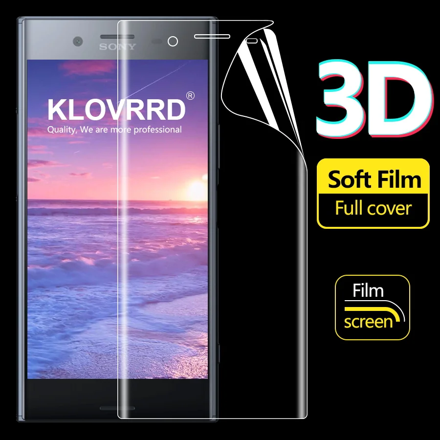 

KLOVRRD Soft Full Cover Screen Protector For Sony Xperia X XP Hydrogel Film For XZs XZ XZ1 Compact Premium TPU Silicone Sticker