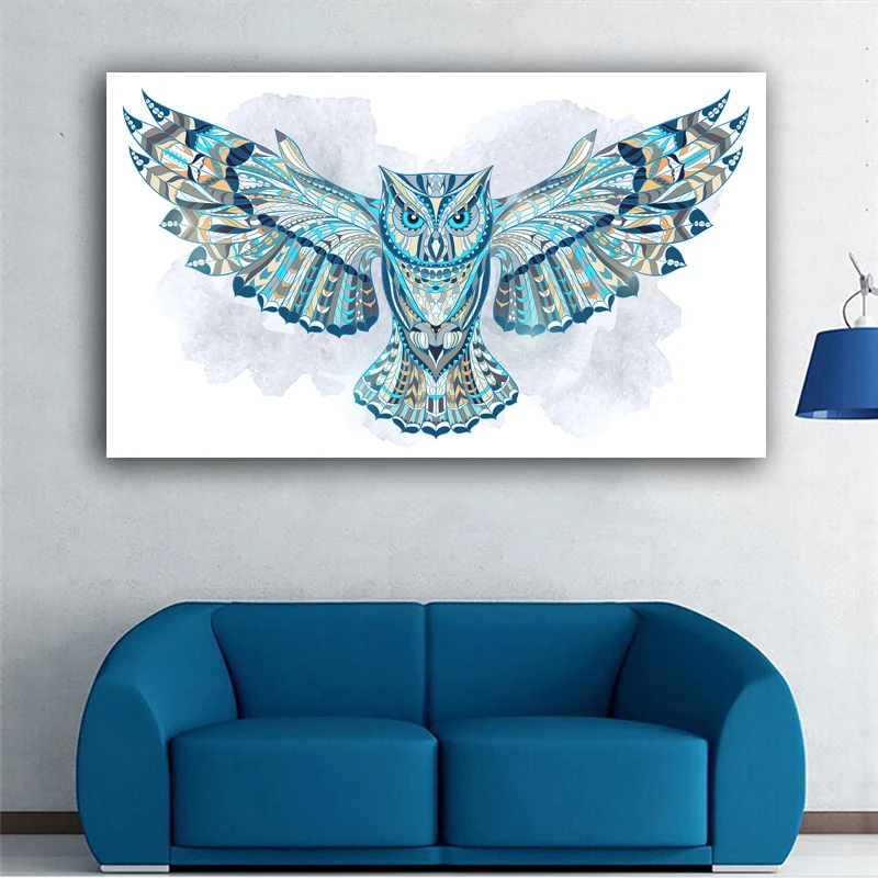 

RELIABLI ART Home Decor Canvas Painting Owl Pictures Modern Decorative Painting Wall Art For Living Room Beautiful Pictures