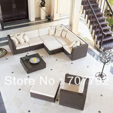 Садовая плетеная мебель шикарный комплект мягкой мебели современный секционный диван