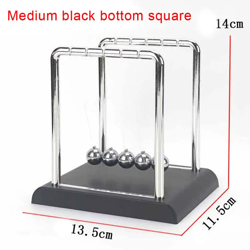 Early Fun Development Educational Toy Gift Newtons Cradle Steel Bumper Balance Ball Physics Science Pendulum For Desk Decor U3