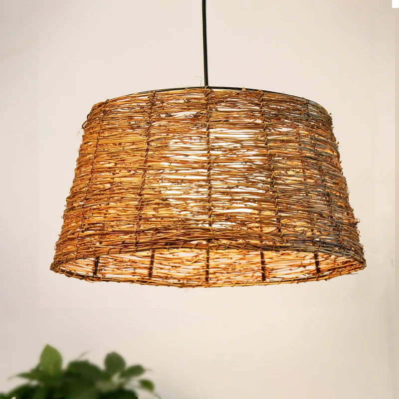 

Southeast Asian Restaurant Chandelier Creative Cafe Dining Room Tearoom Rattan Lamp Vintage Restaurant Zen Chandelier