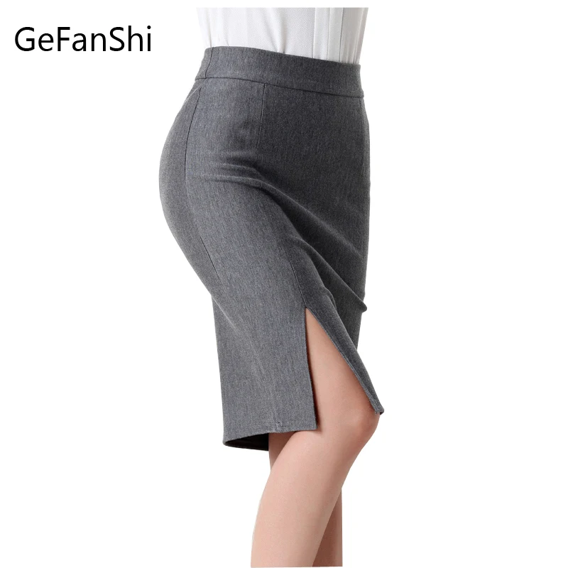 

Fashion spring summer autumn 2019 new women skirt high waist work slim pencil skirt open fork sexy office lady skirts female
