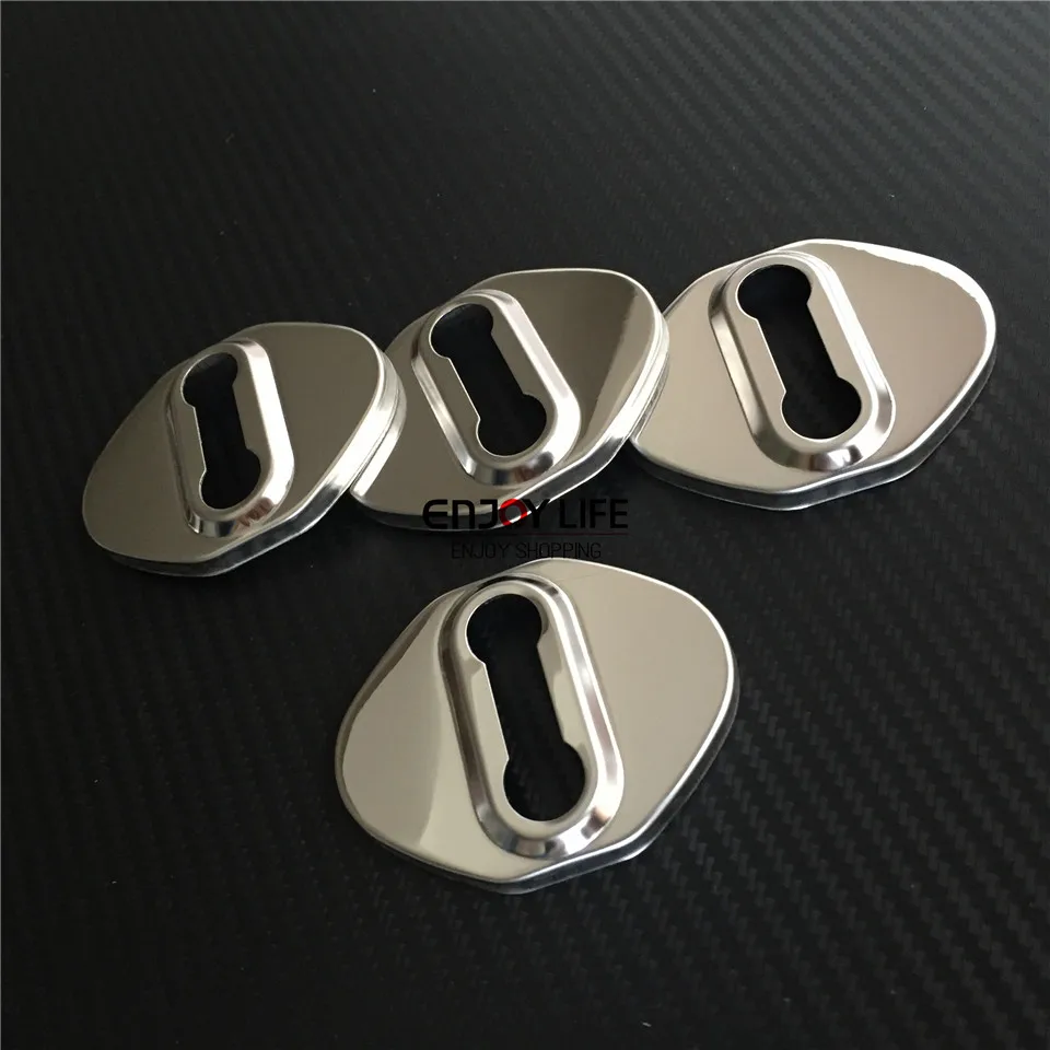 

4pcs Stainless Steel Car Door Lock Buckle Striker Protective Cover Caps Case Sticker For Toyota RAV4 RAV 4 2013-2015 2016 2017