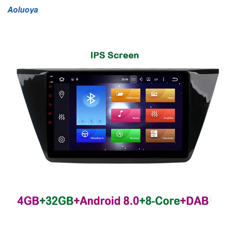 Aoluoya ips ram 4 Гб Восьмиядерный Android 8,0 автомобильный Радио DVD gps навигация для Фольксваген Touran аудио мультимедиа wifi