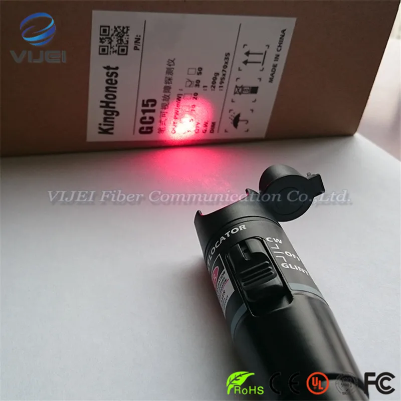 

FTTH Tool Fiber Optic Visual Fault Locator VFL 30mW 30km Optical Laser Pen Visual Fault Locator Light Source Pen Type 650nm