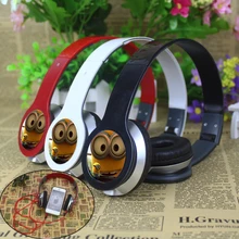 Best gift Cartoon Anime headhand Earphone despicable Me Minions 3.5mm Headphones For iPhone samsung MP3 player Computer kids