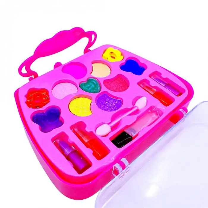 Дети девушка набор инструментов для макияжа чемодан косметический ролевые игры комплект принцесса игрушка подарок BM88