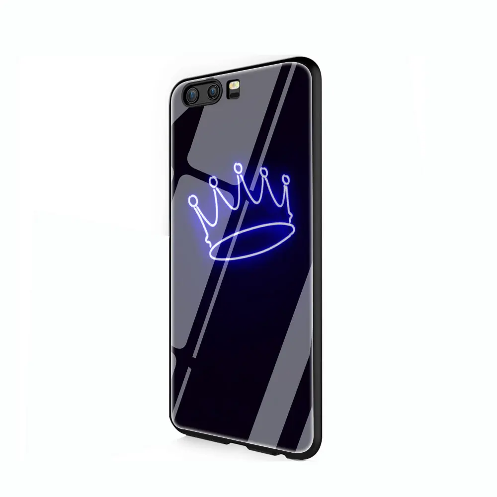 Чехол из закаленного стекла queen and king для Huawei P10 P20 P30 Mate 20 Honor 9 10 Lite Pro 7A 8X P