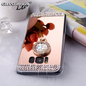 

500pcs Bling Diamond Soft TPU Case For Samsung Galaxy S10 E S9 S8 Plus Note 10 10+ 9 8 A50 A30 M20 M10 Ring Holder Stand Cover