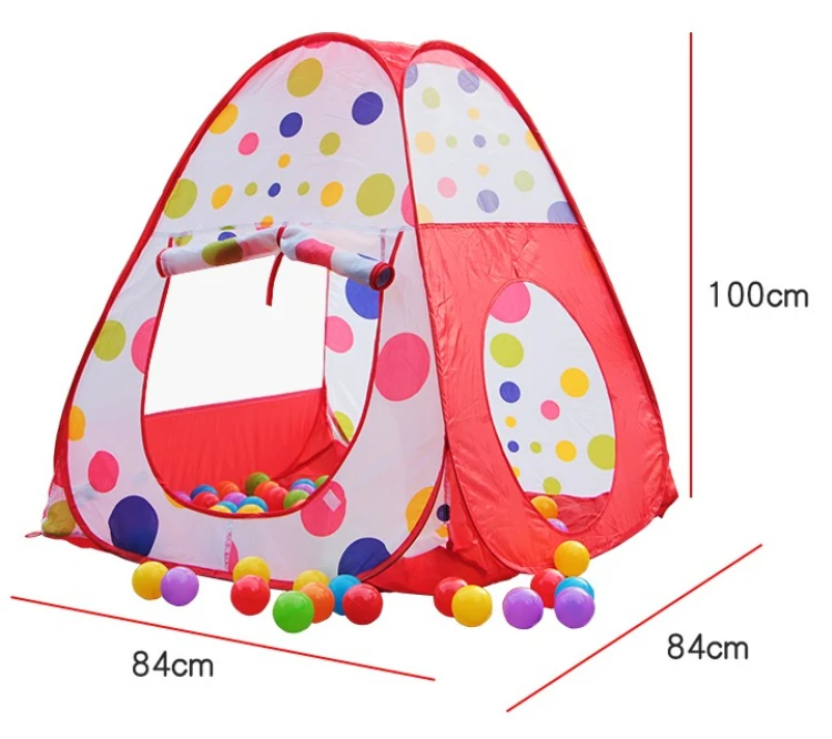 3 в 1 портативный складной Типи шатер шар бассейн и вигвама туннель с Баскетбол обруч ребенка играть дома дети играть палатка