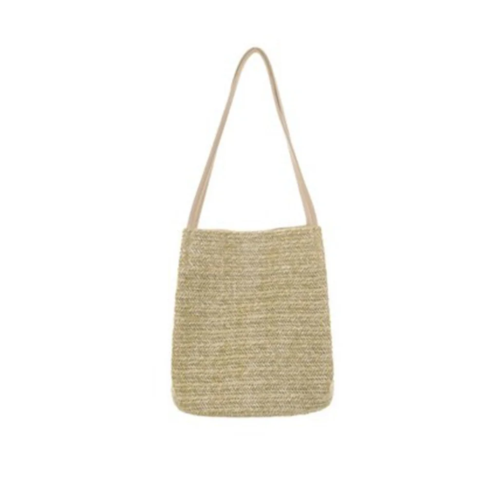 Новая летняя соломенная маленькая легкая сумка, простая модная сумка на плечо, плетеные сумочки, Пляжная Праздничная сумка