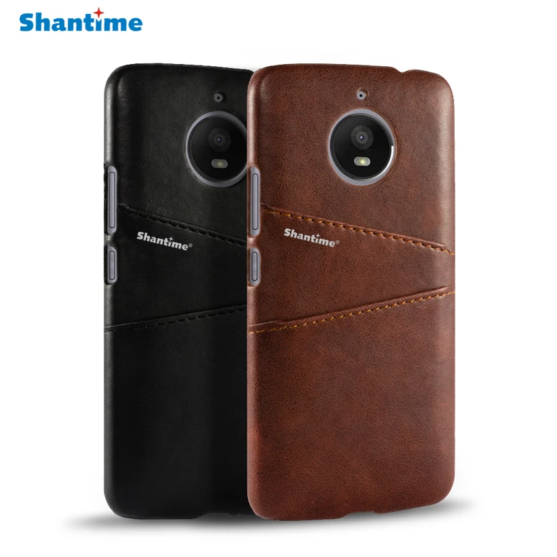 Vintage PU Back Leather Case For Motorola Moto E4 Plus Business Style Wallet Card Slots Phone | Мобильные телефоны и