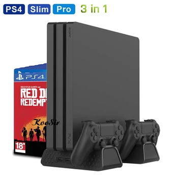 

PS4/Slim/Pro Vertical Stand Cooling Fan Cooler Dual Controller Charger Charging Dock Station Play Station PS 4 Games Accessories