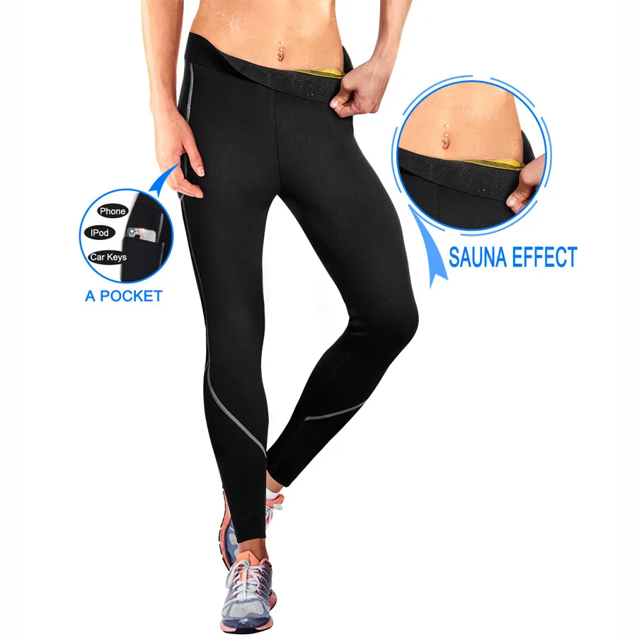 

Gotoly Women's High Waist Pants Tummy Control Workout Stretch Leggings Hot Sauna Body Shaper Slimming Sweat Shapewear Black 3021